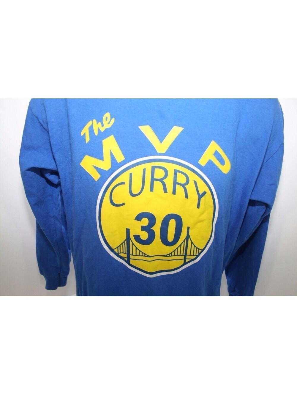 Steph Curry The MVP #30 Golden State Warriors NBA Long Sleeve T Shirt Youth XL